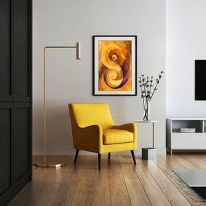 Individuell angefertigtes Poster Sing Leo Sternzeichen, feurige Töne Astrologie, Wandkunst Gold, Orange&Lila Abstrakt Printable, Löwe Geburtstagsgeschenk, Abstrakt Home Decor