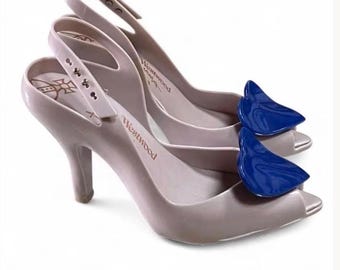 Vivienne Westwood Melissa Dragon Heart Heels – Y2K Grey Slingbacks Size 8