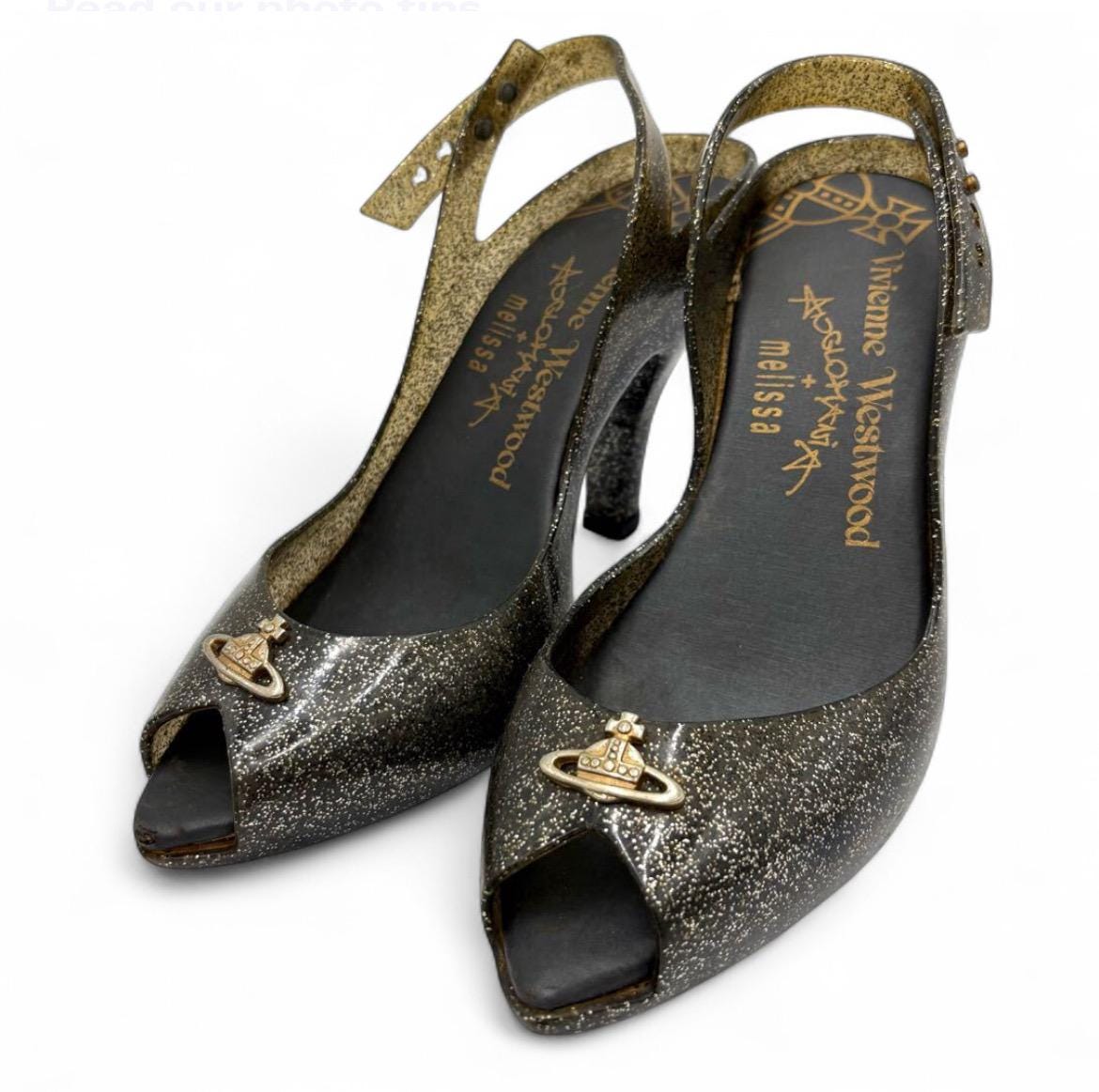 入荷now 安全 Melissa + Anglomania Westwood Vivienne Pumps, W/silver Black 靴