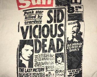 Extremely Rare Original “sid Vicious Dead” 80s Silkscreen Print T