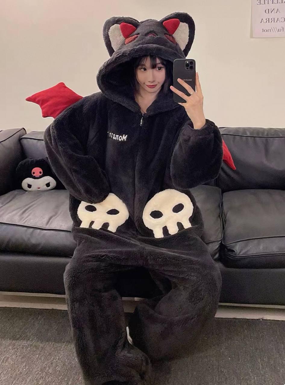 Dracula Kigurumi Couple Pajamas | Cozy Valentine Gift for Him