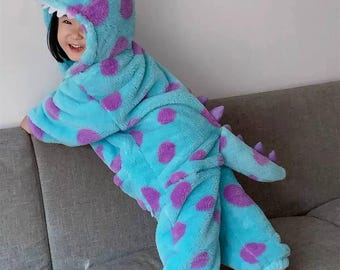 Pijama de bebé Kigurumi de forro polar: acogedor y muy detallado, regalo perfecto de Navidad. Tallas para niños de 100 cm a adultos de 190 cm.