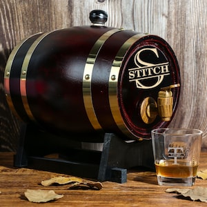 Personalized Whiskey Barrel, 1 or  3 Liter Mini Oak Whiskey Barrel - Groomsmen Gift - Birthday Gift - Engraved Whiskey Barrel