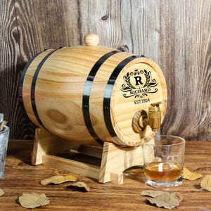 Whiskey Barrel,Whisky Keg,Groom,Gifts for Men,Barware,Whisky Key,Birthday,Father's Day,Oak Barrel,Personalized Barrel,Wine Barrel For Father