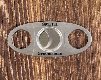 Personalisierter Zigarrenschneider mit Gravur, Trauzeuge Trauzeuge Geschenk, kundenspezifische Zigarre, Hochzeitsgeschenke, Geschenk für ihn Vater Ehemann, Zigarrenzubehör
