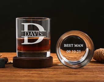 Groomsman 11oz Whiskey Glass, Engraved Old Fashion, Groomsmen Gift Idea, Personalized Groomsman - Best Man Gift, Wedding Shot Glasses