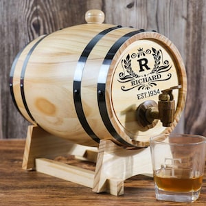Whiskey Barrel,Whisky Keg,Groom,Gifts for Men,Barware,Whisky Key,Birthday,Father's Day,Oak Barrel,Personalized Barrel,Wine Barrel For Father