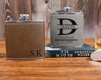Personalized Flask for Men, Leather Flask, Flask Personalized, Flask Leather, Flask Leather In Canada