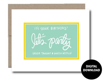 DIGITAL DOWNLOAD | Greeting Card | Birthday Card | Instant Download | Paper Goods | PDF Printable | Handwritten | 5x7