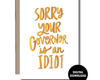 DIGITAL DOWNLOAD | Greeting Card | Political Card | Instant Download | Paper Goods | PDF Printable | Handwritten | 5x7