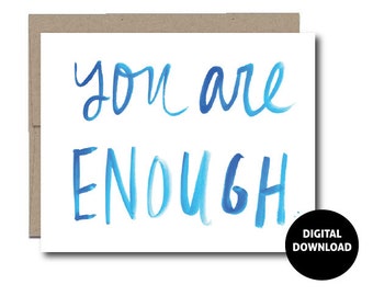 DIGITAL DOWNLOAD | Greeting Card | Inspiring Uplifting Card | Instant Download | Paper Goods | PDF Printable | Handwritten | 5x7