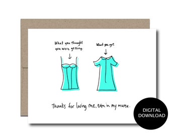 DIGITAL DOWNLOAD | Greeting Card | Love Card | Funny Anniversary Card | Instant Download | Paper Goods | PDF Printable | Handwritten | 5x7