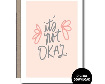 DIGITAL DOWNLOAD | Greeting Card | Grief Card | Instant Download | Paper Goods | PDF Printable | Handwritten | 5x7