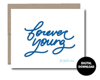 DIGITAL DOWNLOAD | Greeting Card | Birthday Card | Instant Download | Paper Goods | PDF Printable | Handwritten | 5x7