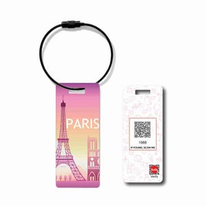 Etiqueta inteligente para equipaje SeQr: Souvenir de Francia de objetos perdidos FRA BT 06