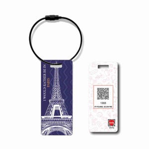 Etiqueta inteligente para equipaje SeQr: Souvenir de Francia de objetos perdidos FRA BT 08