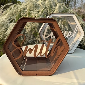 Caja para tarjetas de boda, caja personalizada para tarjetas de boda, caja con ranura, decoración rústica de madera para bodas, regalo para pareja, regalo de boda