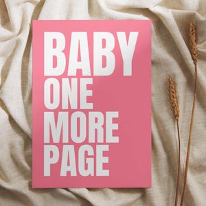 Carte postale littéraire "Baby One More Page"