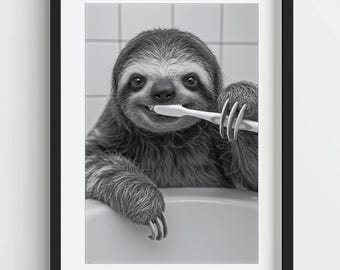 貴族のナマケモノのルネサンス肖像画：愉快な動物アート（デジタル