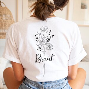 Personalisiertes JGA Shirt Braut Junggesellinnenabschied T-Shirt Brautparty Personalisiertes Geschenk Trauzeugin Team Braut Geschenke JGA