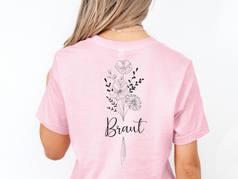 Personalisiertes JGA Shirt Braut Junggesellinnenabschied T-Shirt Brautparty Personalisiertes Geschenk Trauzeugin Team Braut Geschenke JGA