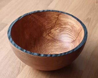 Poplar bowl with carbonised edge 6" diameter (163  76 mm 202g)