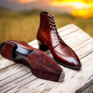 Mens Two Toned Dress Boots - Etsy