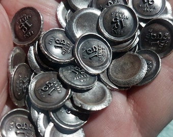 1 Gram Fine Silver Rounds, Hand Stamped 999 Pure, Ancient Coin Like Pieces