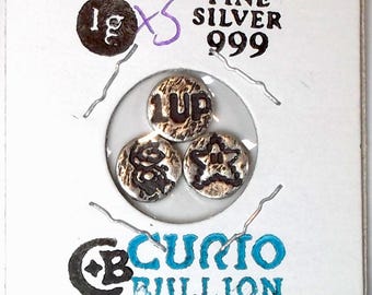 8-Bit Mario-Bros Set, 1 gram silver x3 (3 pcs) - 999 fine