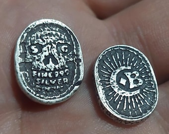 Skull Frac, logo on reverse - 5 grams silver (1pc. 5g) - 999 fine, *Pocket piece*