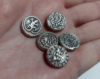 Five designs! - 5 gram silver rounds (1pc. 5g) - 999 fine, *Pocket piece*