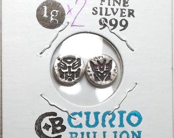 Transformer Set, 1 gram silver x2 (2 pcs) - 999 fine