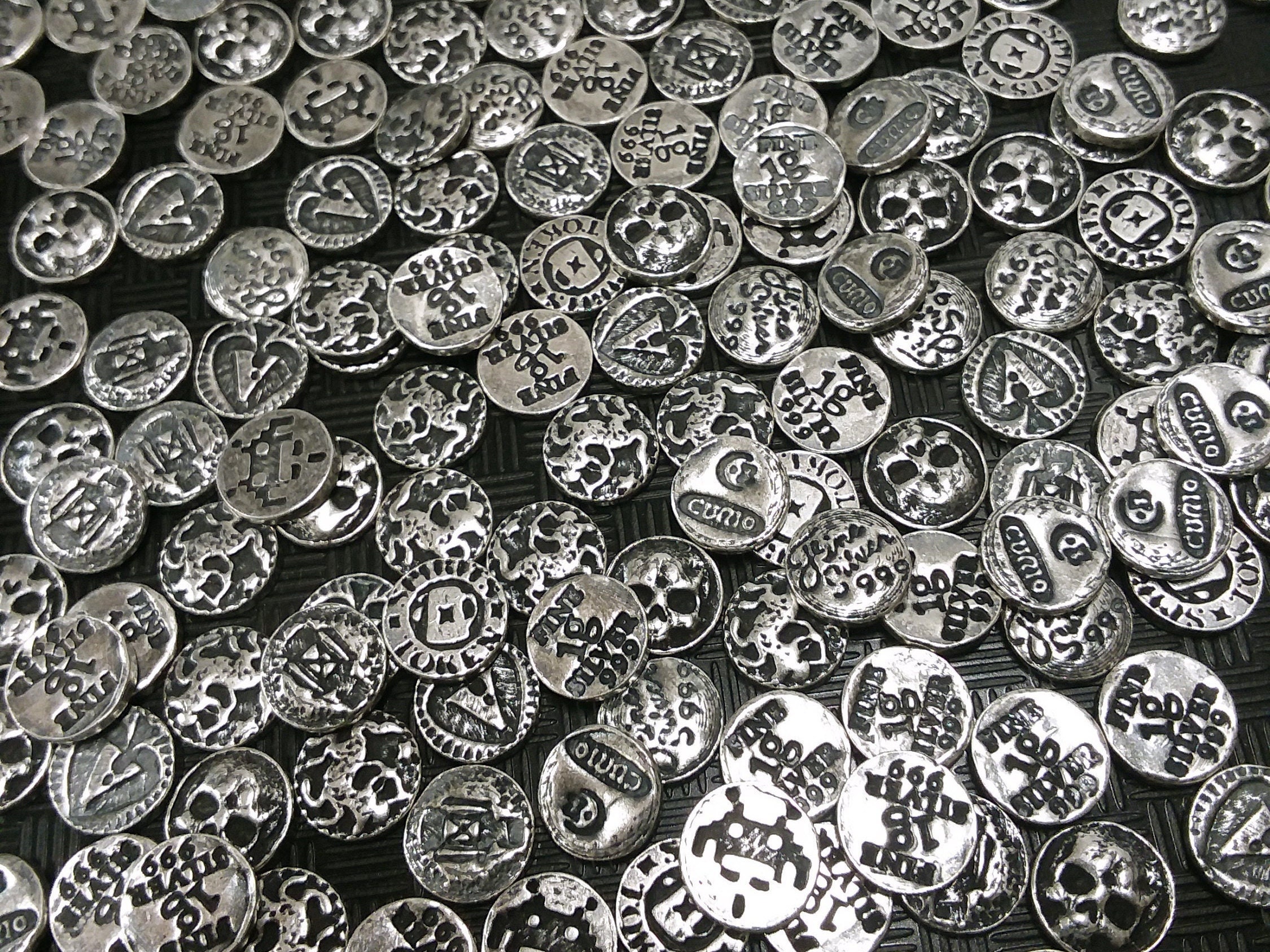 1 gram silver - 999 fine, 19 Designs to choose from!