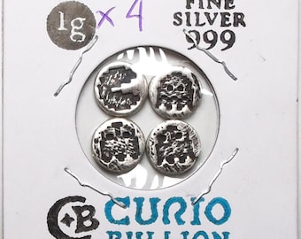 8 Bit Pac-Man Set, 1 gram silver x4 (4 pcs) - 999 fine