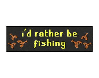OSRS Fishing Car Magnet: Old School RuneScape Meme Gift