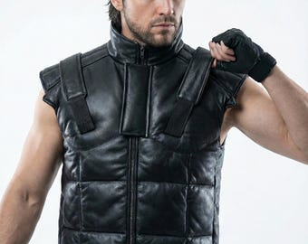Metal Gear Solid 1 Snake Leather Cosplay Vest