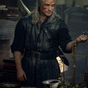 The Witcher Geralt of Rivia&#39;s Leather Vest, Henry Cavill Cosplay Costume