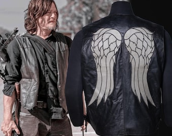 Daryl The Walking Dead Leather Vest Norman Reedus Cosplay Vest, TWD Cosplay Costume