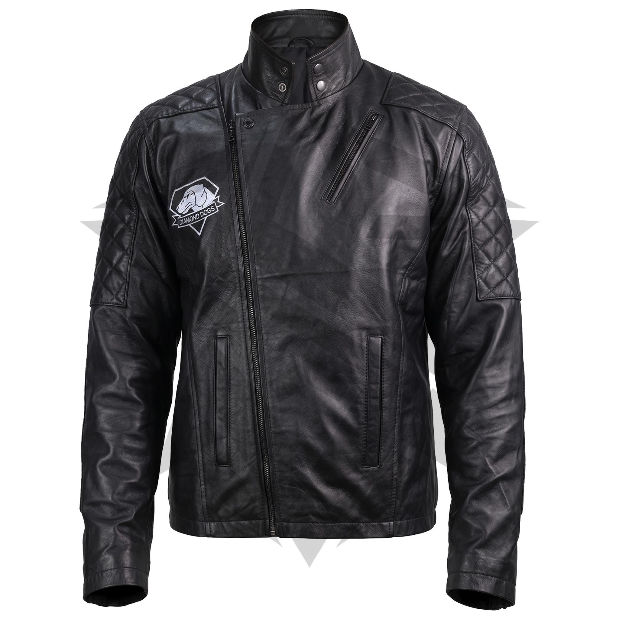 Metal Gear Solid V Snake Biker Leather Jacket Venom Snake Cosplay
