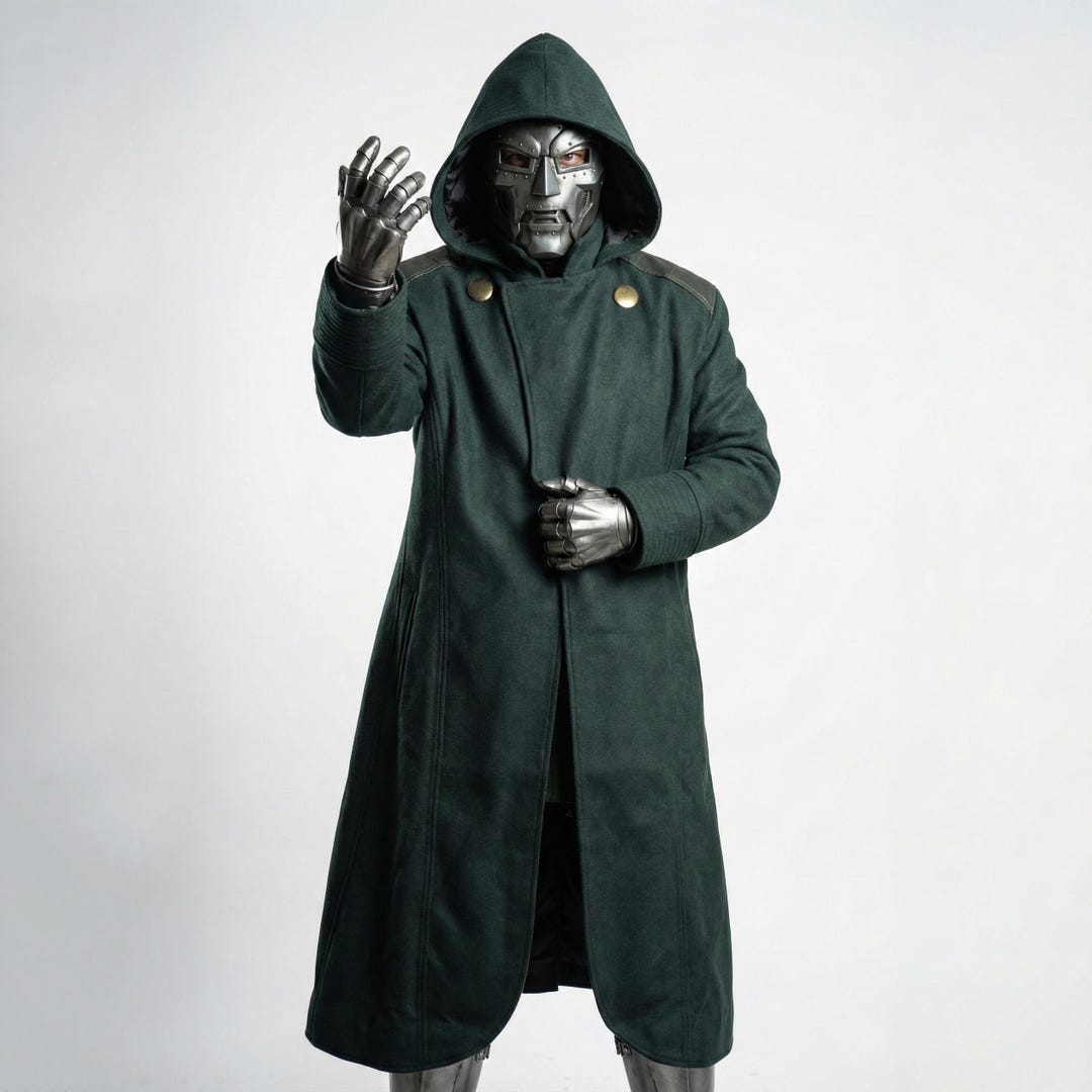 Doctor Doom Cosplay Coat, Wool Blend, Cape Drape - Etsy