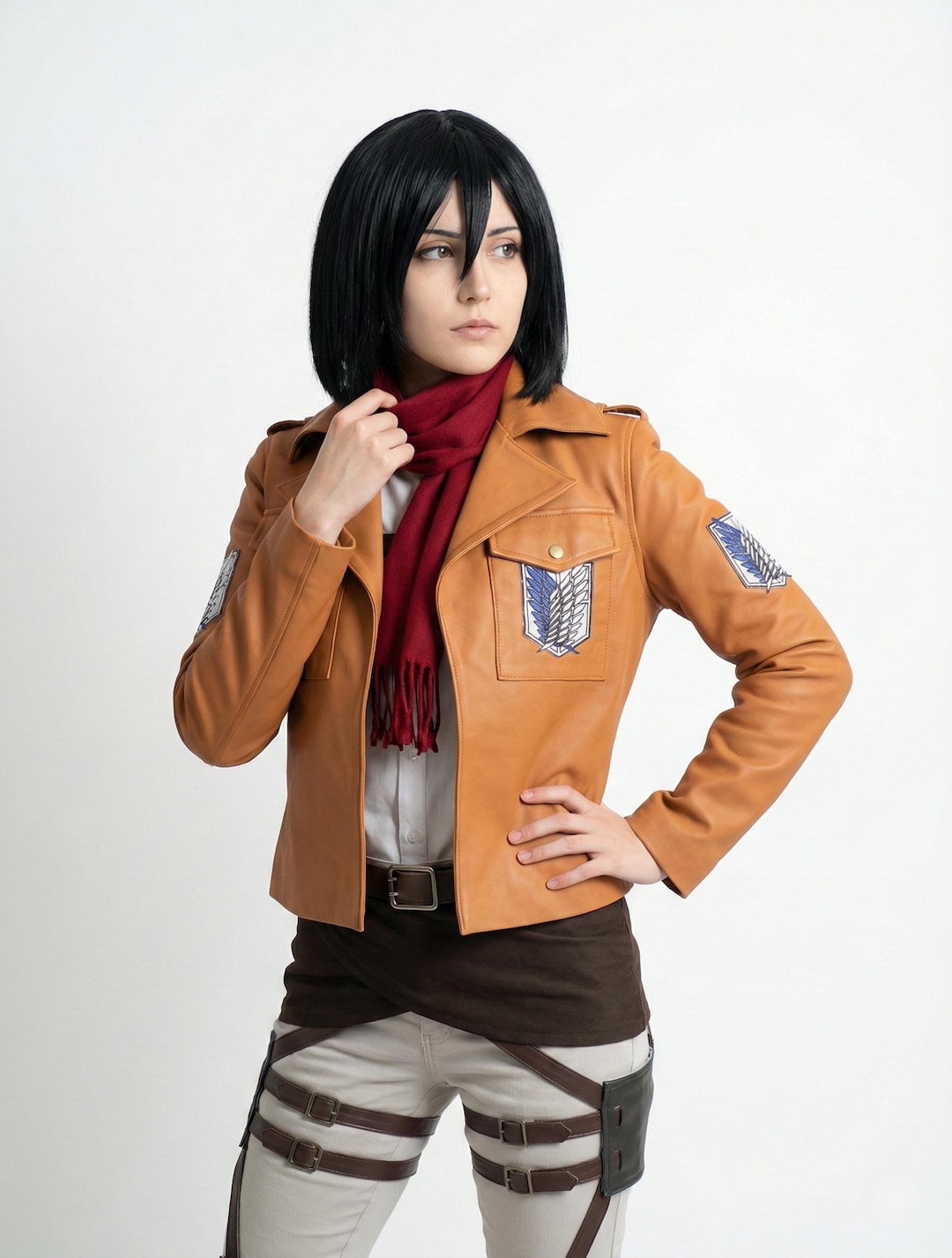 Ao2 Coat AOT Scouts Regiment Leather Jacket, Anime Unisex Cosplay Jacket - Etsy UK
