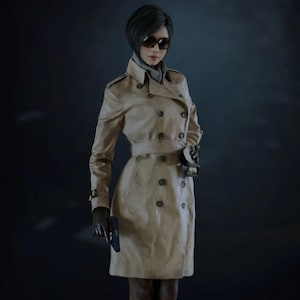 Resident Evil 2 Remake Ada Wong Cotton Trench Coat, Ada Wong FBI Cosplay Costume