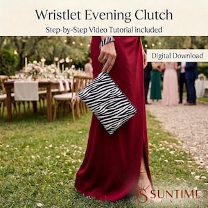 Wristlet Evening Clutch Sewing Pattern PDF: Beginner-Friendly Wristlet Evening Bag (Digital Download) How to Make Evening Clutch