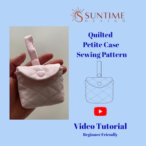 Quilted AirPod Pouch Sewing Pattern PDF with Full Video Tutorial: Beginner Friendly Sewing Pattern, Earbuds Case PDF Download