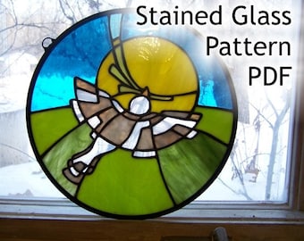 Pattern for Stained Glass Peace Dove 12 inch Circle