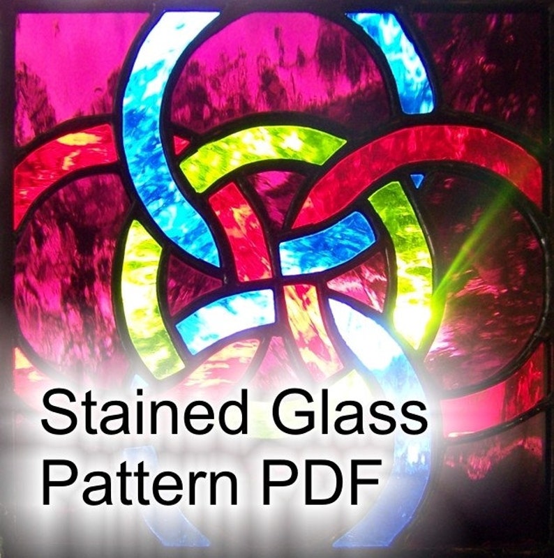 PATTERN for Five-Fold Celtic Symbol Stained Glass image 1