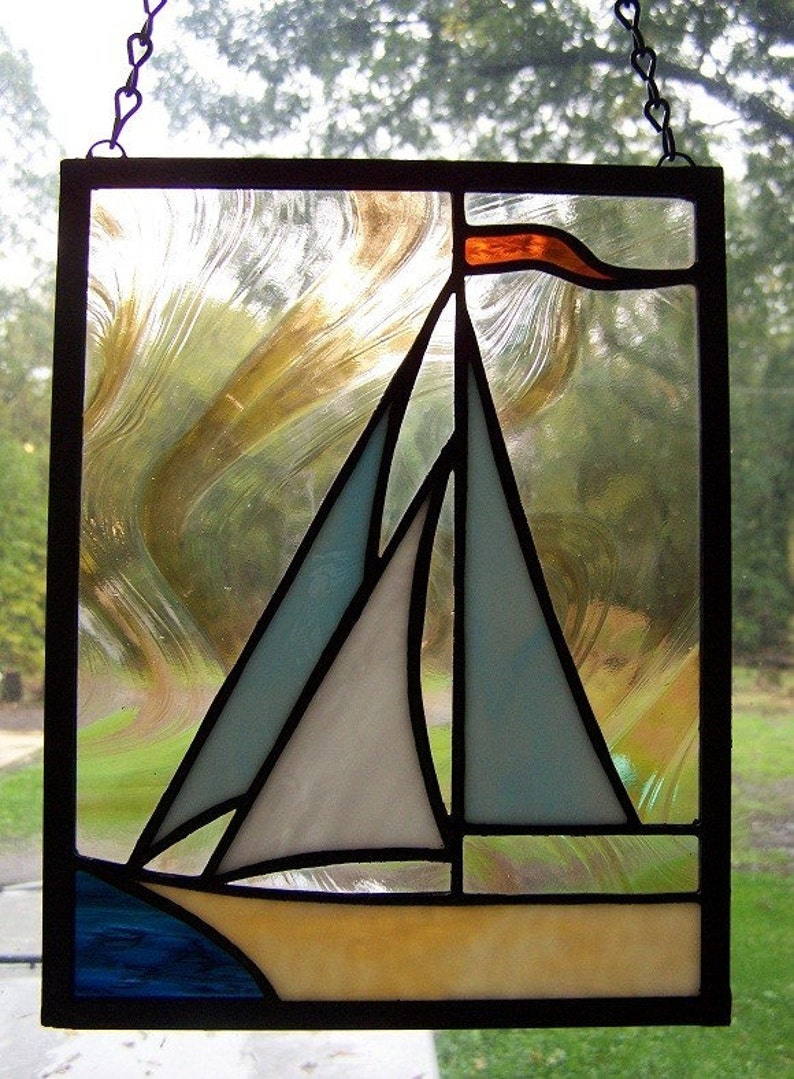 PATTERN for Stained Glass Sailboat image 2