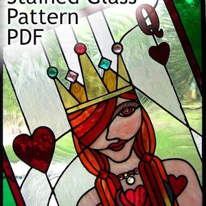 PATTERN for Queen of Hearts Stained Glass