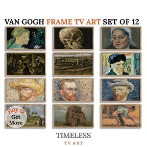 Frame TV Artwork Set of 12, Samsung Frame TV Post-Impressionist Digital Art, Famous Painting Frame TV Art, Vincent Van Gogh Collection