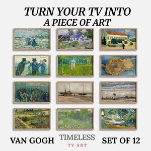 Frame TV Artwork Set of 12, Samsung Frame TV Post-Impressionism Digital Art, Famous Painting Frame TV Art, Vincent Van Gogh Collection